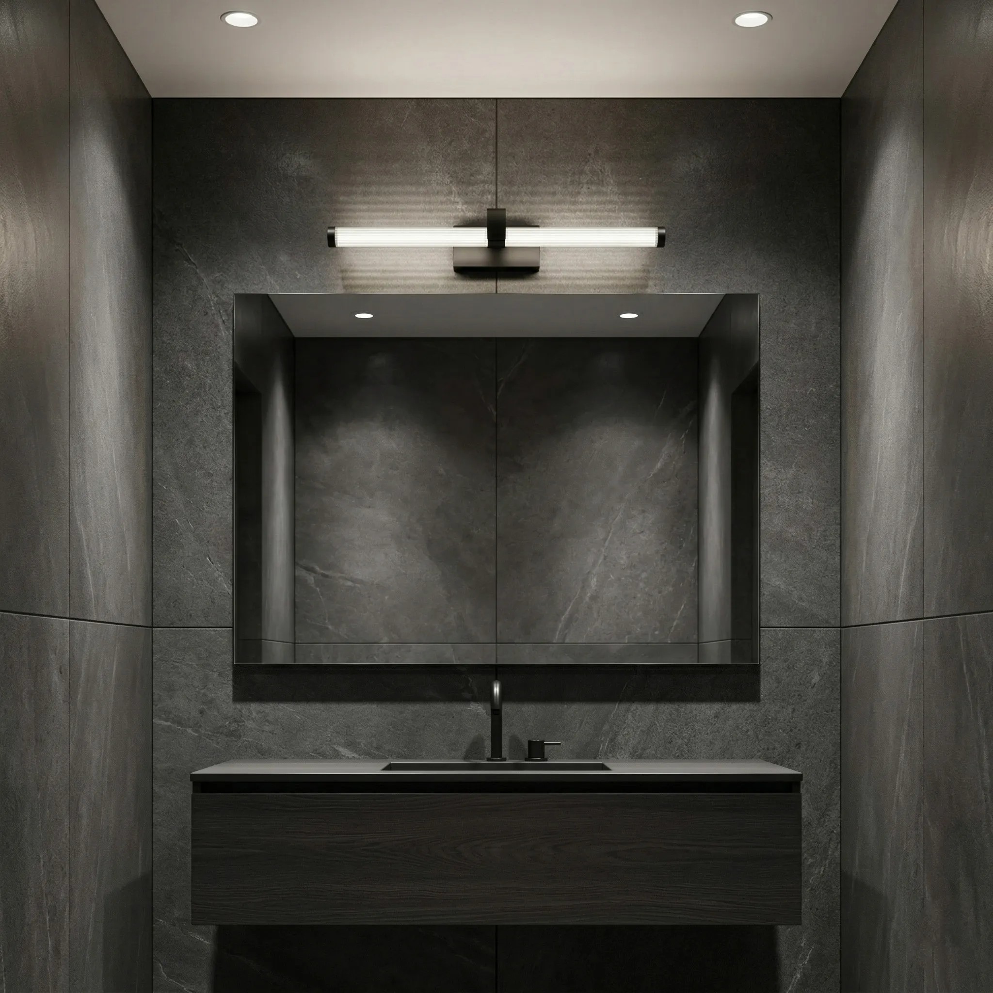 Toolight Koupelnové nástěnné LED osvětlení APP1887-1W 40cm černá - Obrázek 2