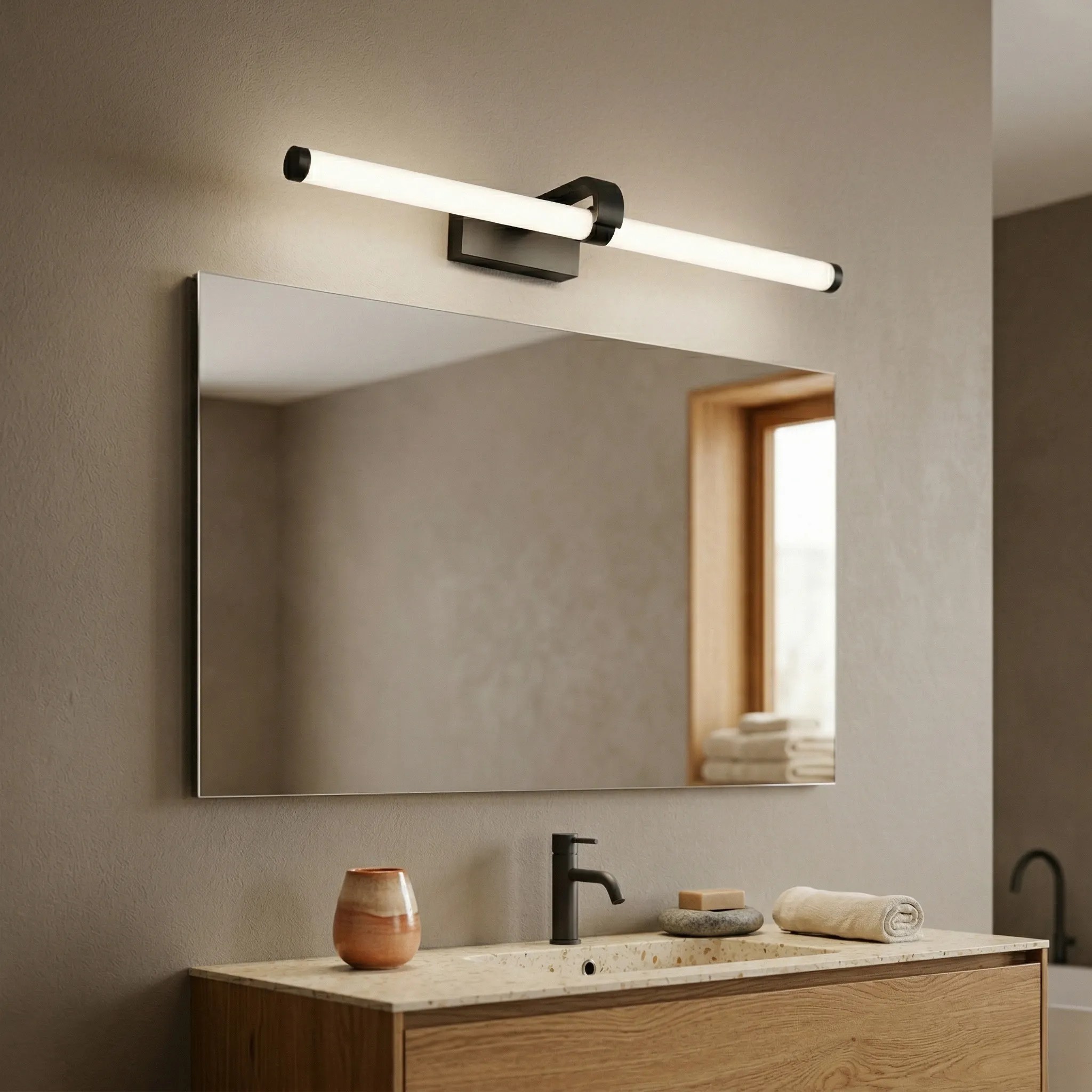 Toolight Koupelnové nástěnné LED osvětlení APP1888-1W 60cm černá - Obrázek 2