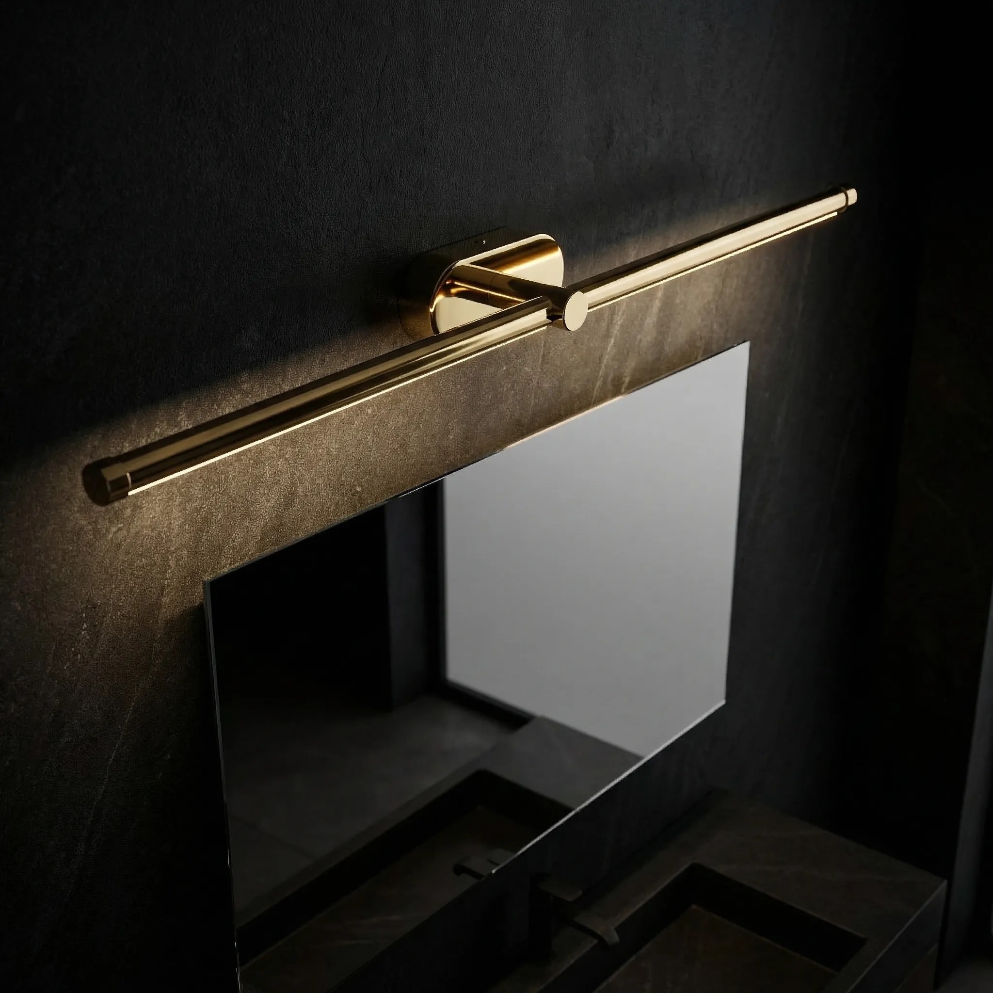 Toolight Koupelnové nástěnné LED osvětlení APP1891-1W 80 cm zlatá - Obrázek 2