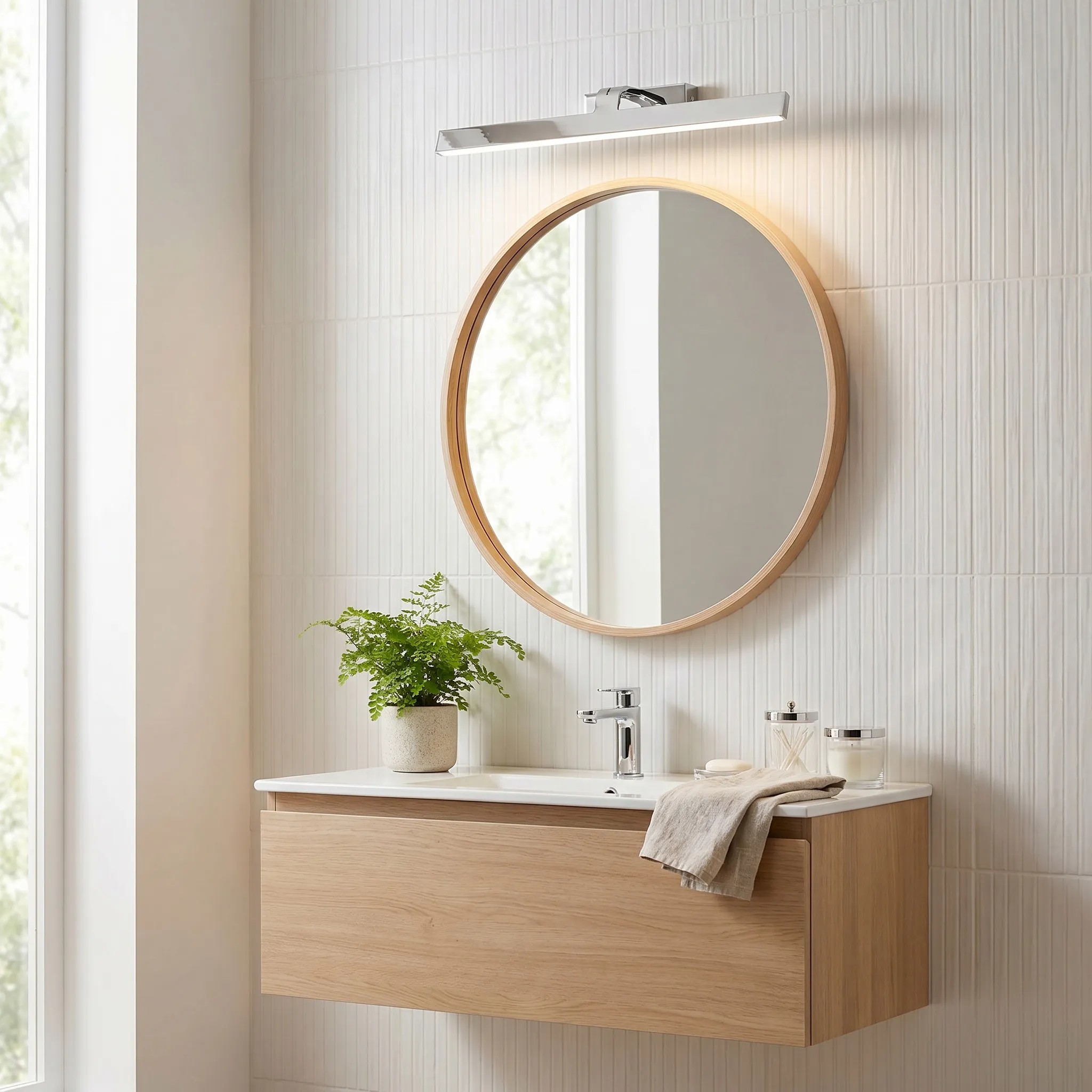 Toolight Koupelnové nástěnné LED osvětlení SWE002-1W 58cm chrom - Obrázek 2