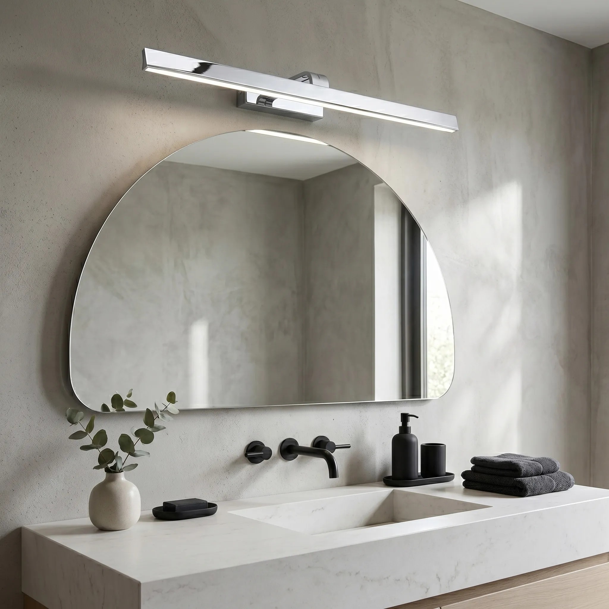 Toolight Koupelnové nástěnné LED osvětlení SWE003-1W 73cm chrom - Obrázek 2