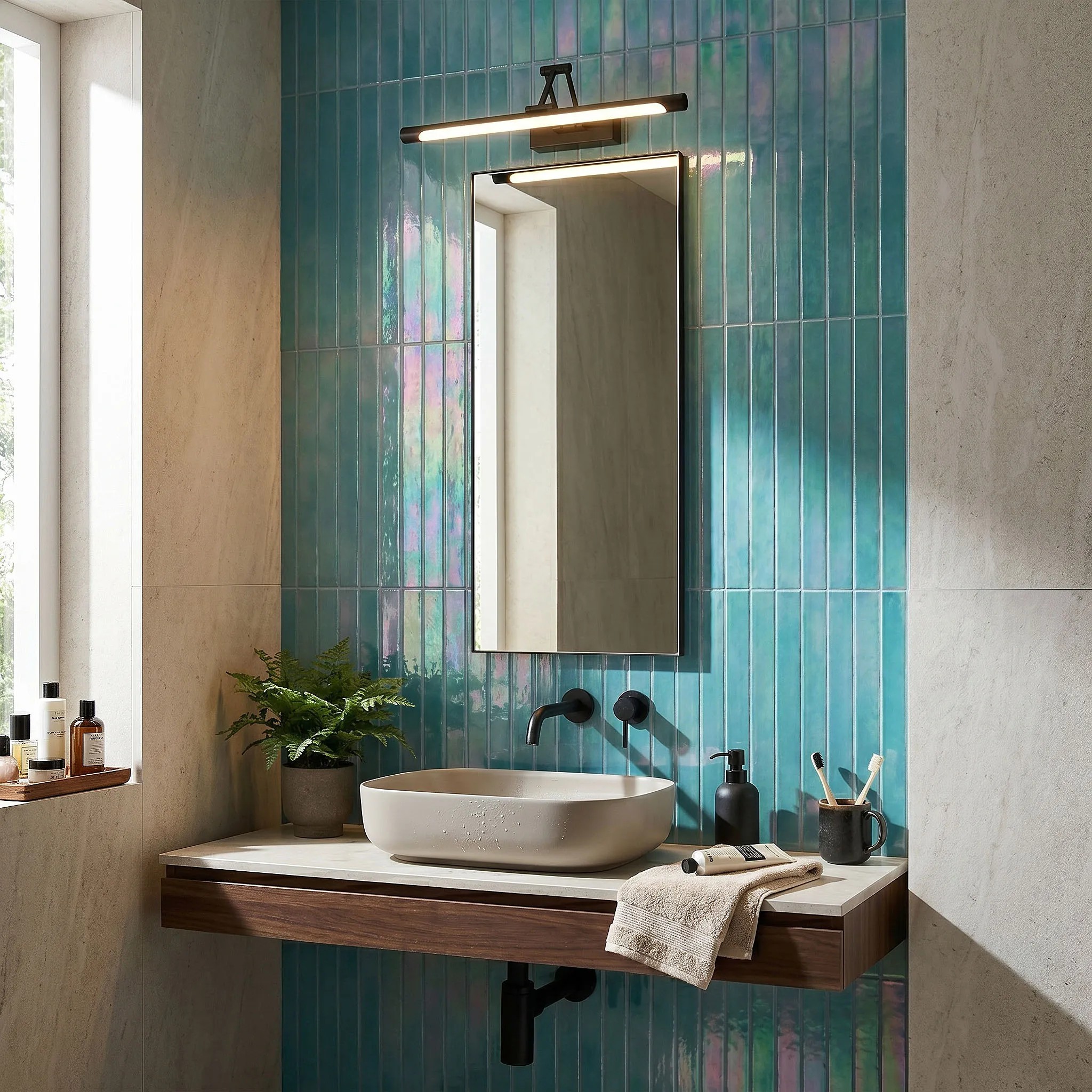 Toolight Koupelnové nástěnné LED osvětlení SWE025-1W 42cm černá - Obrázek 2