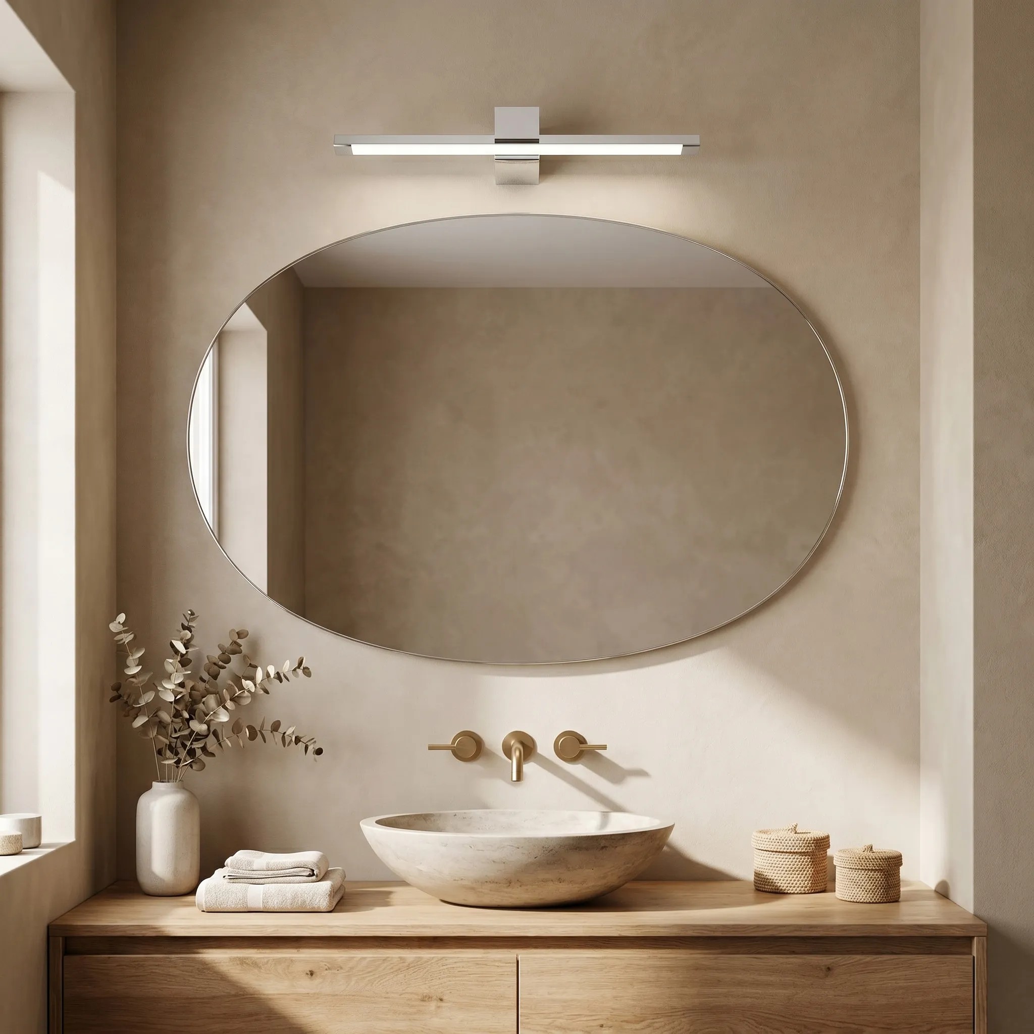 Toolight Koupelnové nástěnné LED osvětlení SWE041-1W 60cm chrom - Obrázek 2