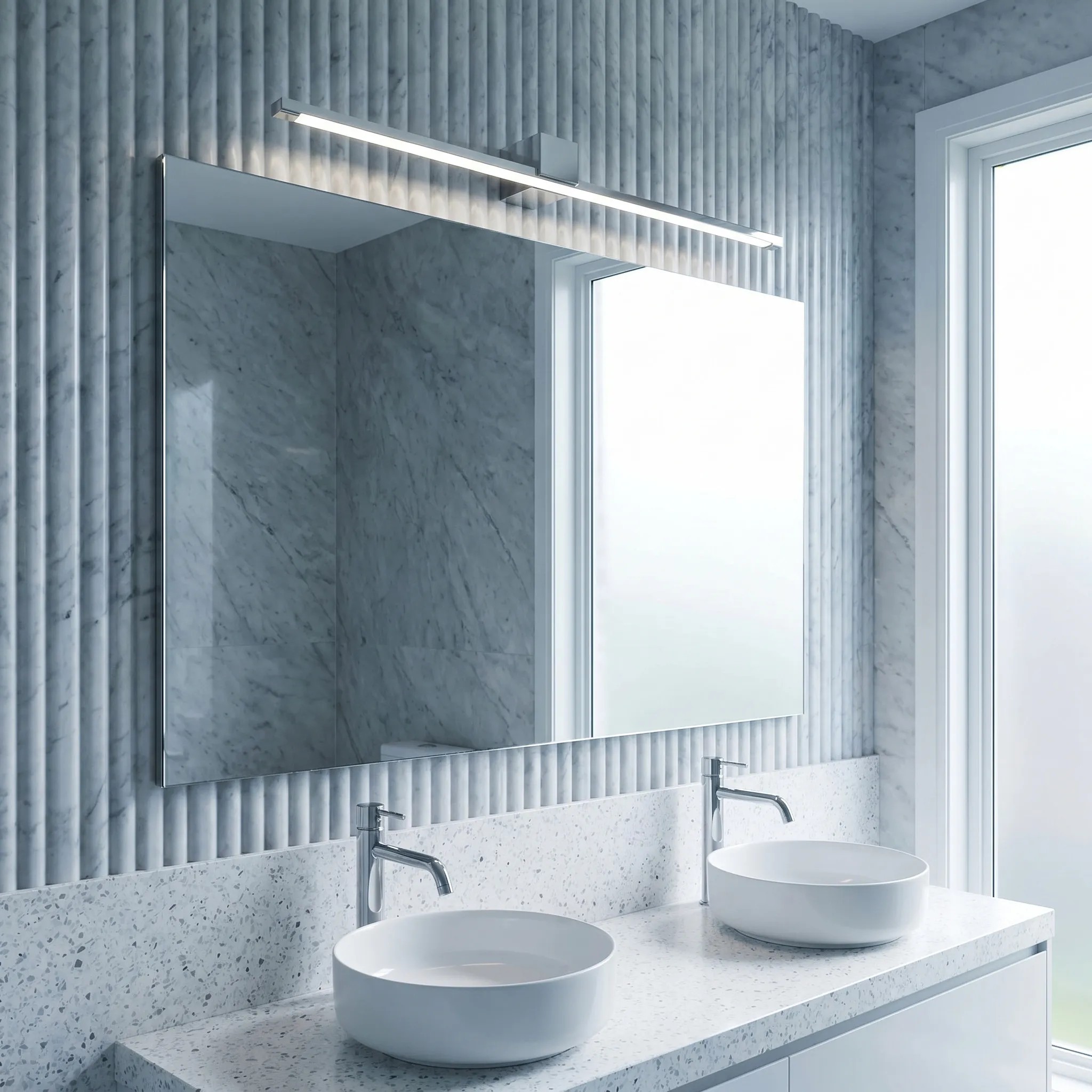 Toolight Koupelnové nástěnné LED osvětlení SWE042-1W 80 cm chrom - Obrázek 2