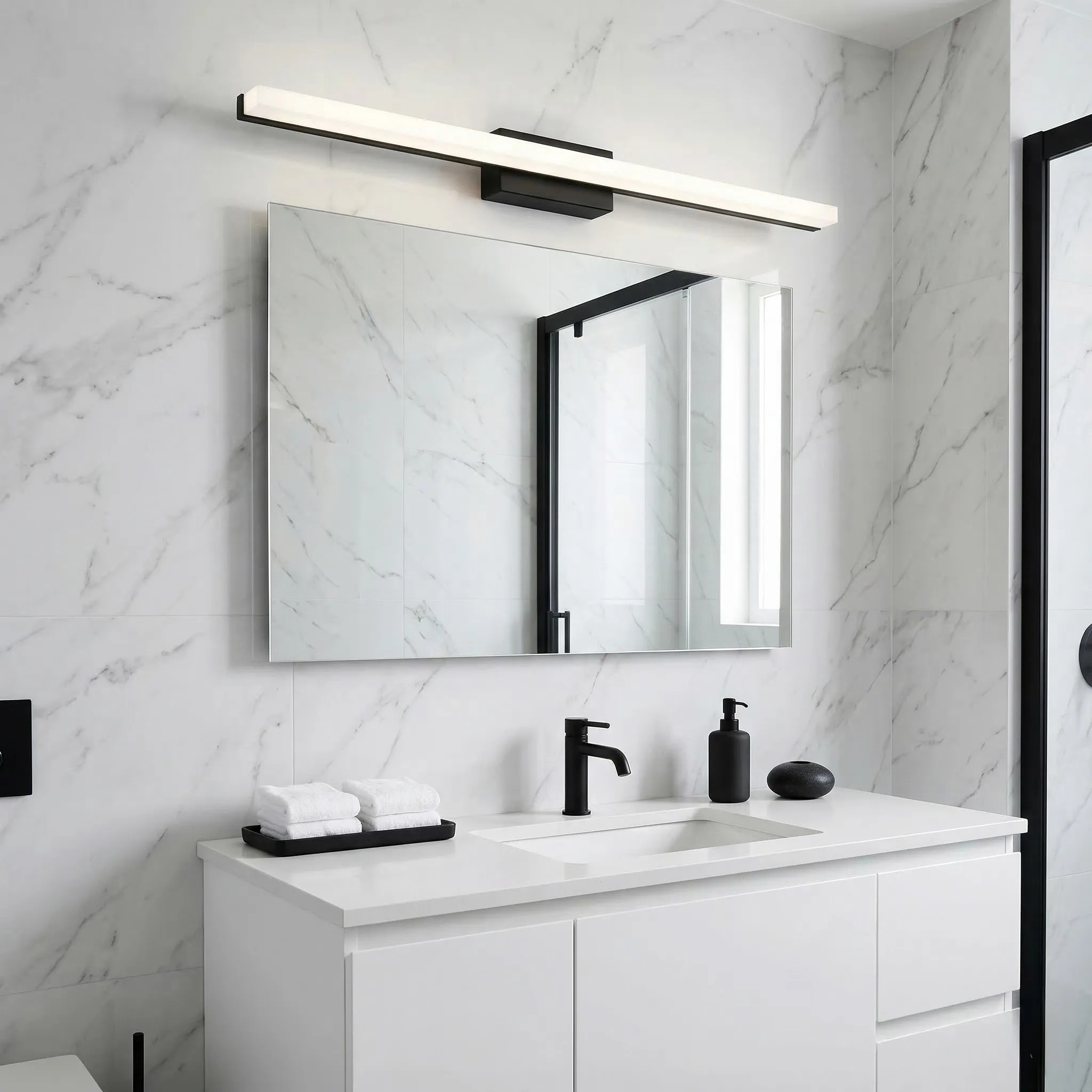 Toolight Nástěnné LED osvětlení 80CM APP1856-1W černé - Obrázek 2