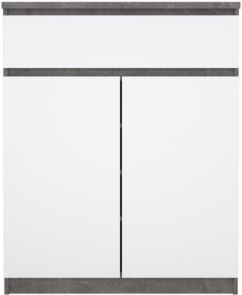 Tvilum Komoda Simplicitous 234 80 cm beton/bílá lesk - Obrázek 2