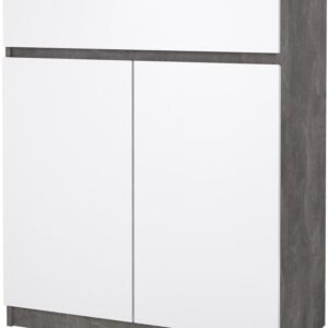 Tvilum Komoda Simplicitous 234 80 cm beton/bílá lesk