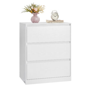 VASAGLE Komoda KAILYN 3 zásuvky 60 x 75 x 40 cm bílá