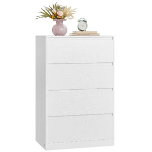 VASAGLE Komoda KAILYN 4 zásuvky 60 x 97 x 40 cm bílá