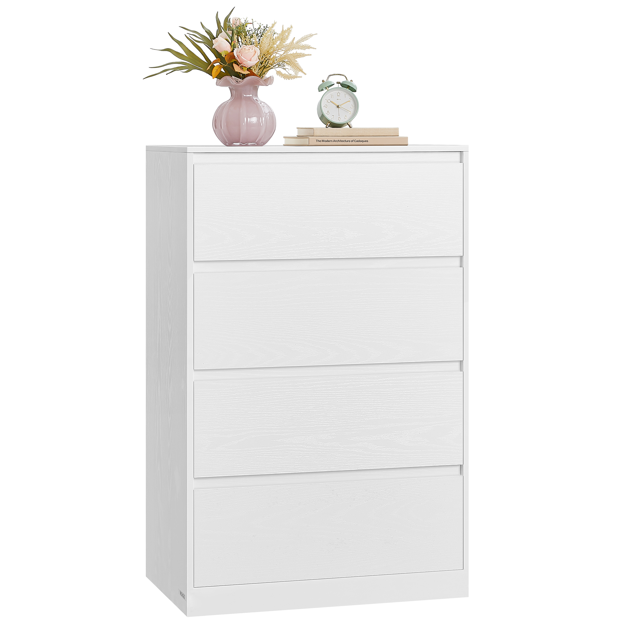 VASAGLE Komoda KAILYN 4 zásuvky 60 x 97 x 40 cm bílá