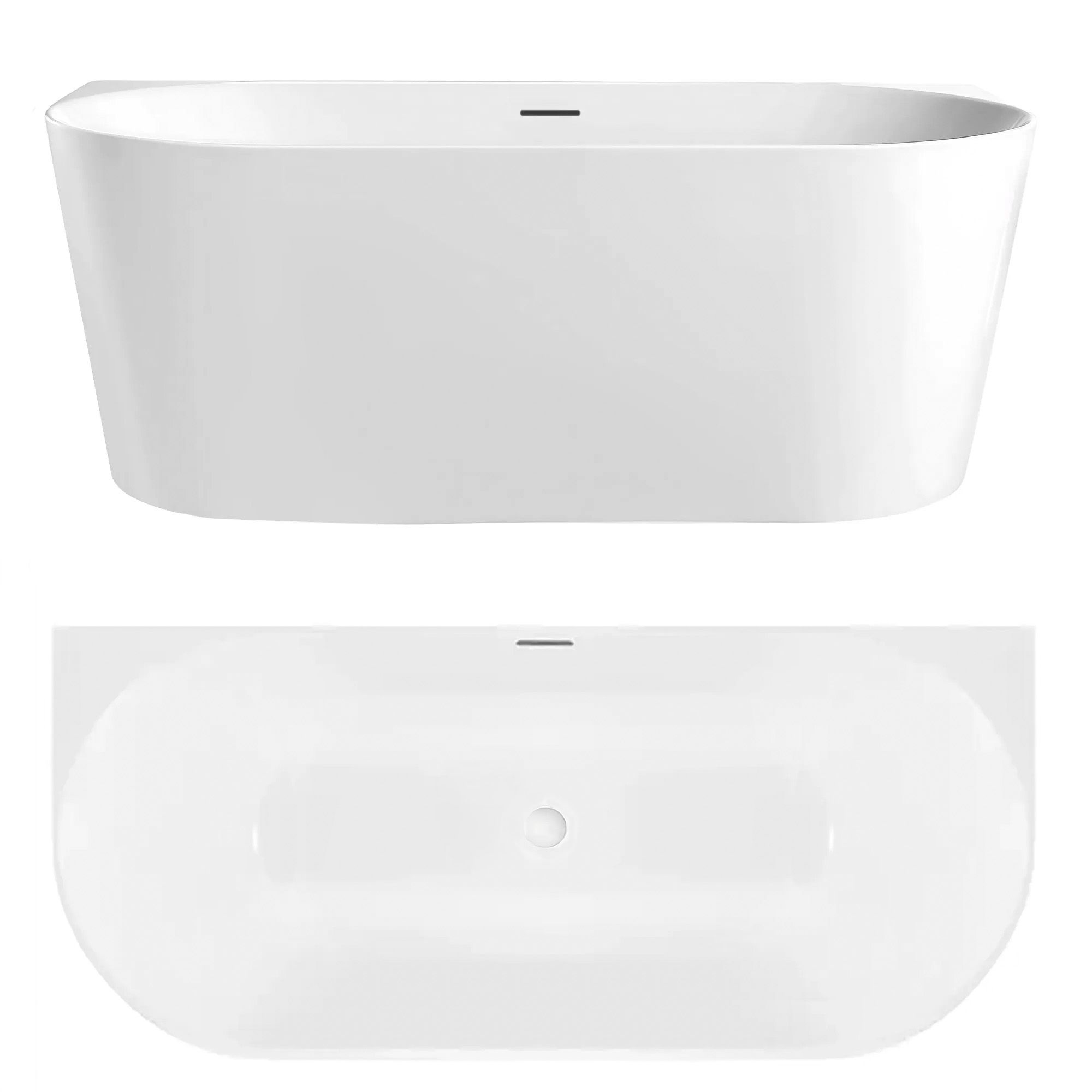 Volně stojící akrylátová vana REA CAPRI SLIM 150x74