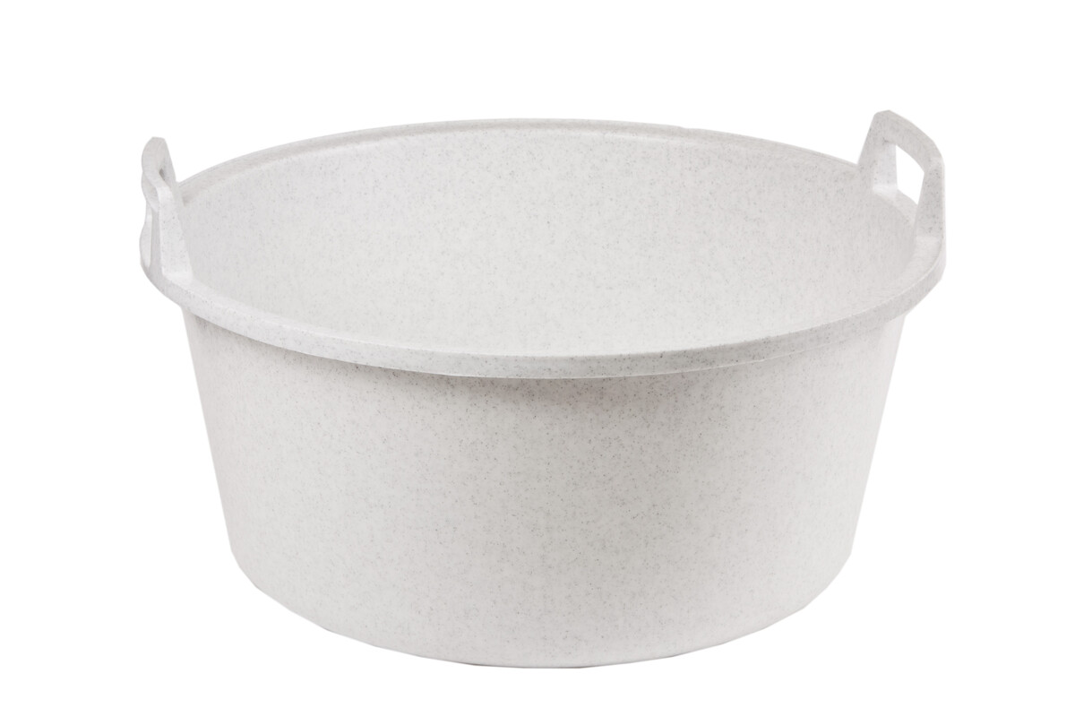 ALFA PLASTIK - Vandlík škopek 56x25cm kulatý 40l granit bílý