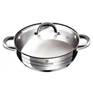 BLAUMANN - Rendlík nerez 26cm 5l a skleněná poklice Gourmet