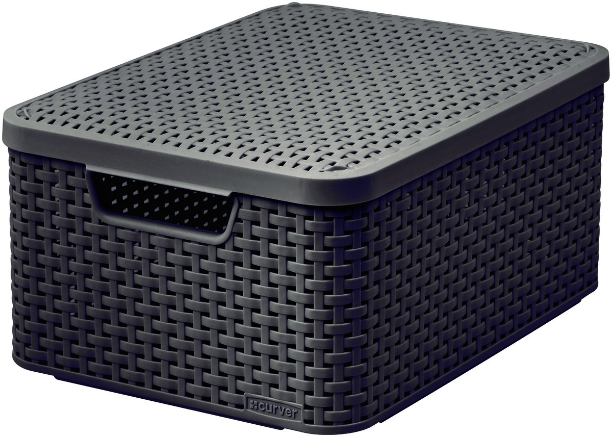 CURVER - Box úložný s víkem STYLE M hnědý
