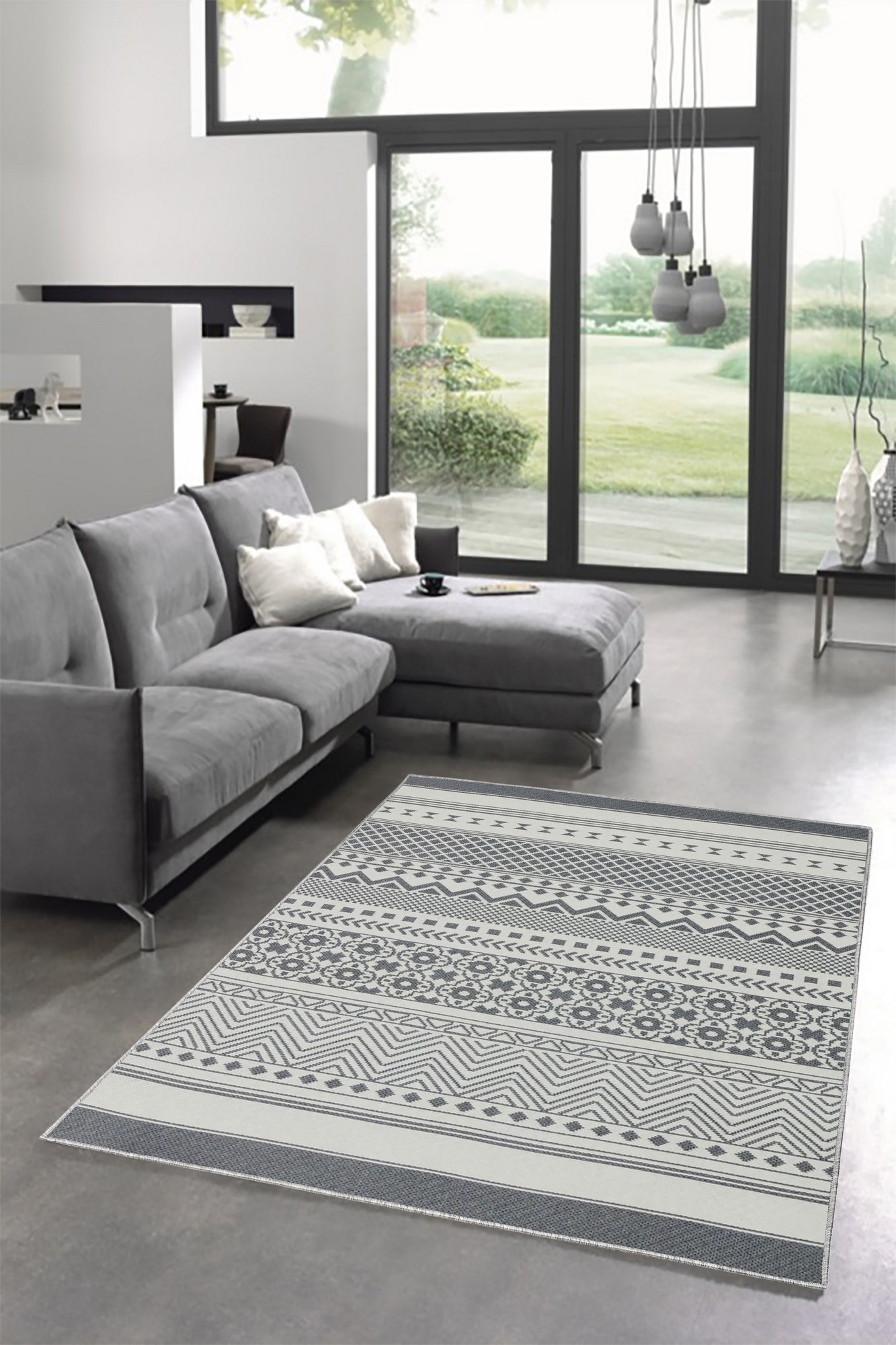 ASIR Předsíňový koberec (100 x 200 cm) W1081 šedý - Doprodej