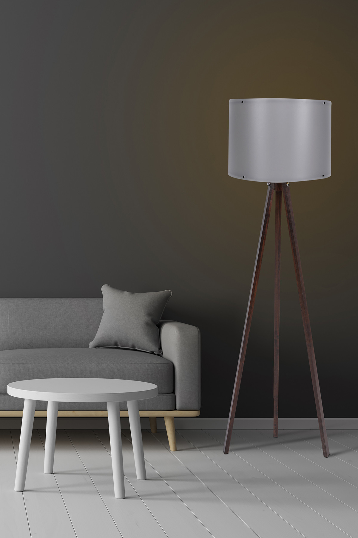 ASIR Stojací lampa 103 šedá ořech - Obrázek 2