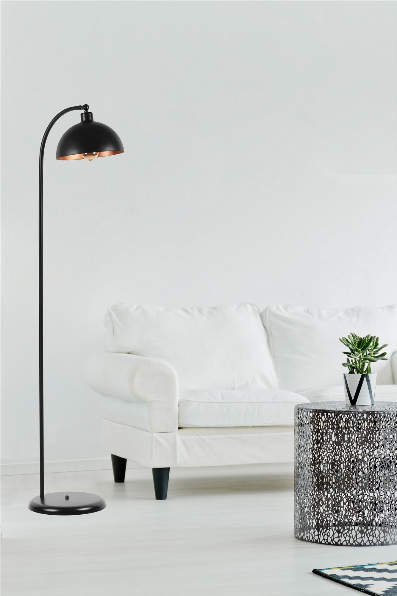 ASIR Stojací lampa AZRA kovová černá