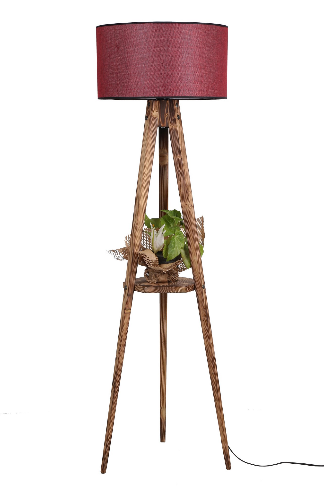 ASIR Stojací lampa BORDO hnědá červená - Obrázek 2