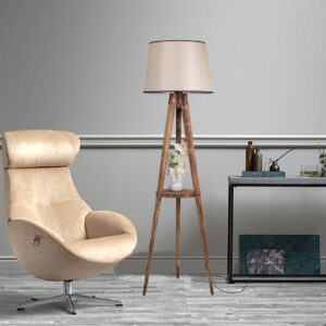 ASIR Stojací lampa LAMBADER hnědá