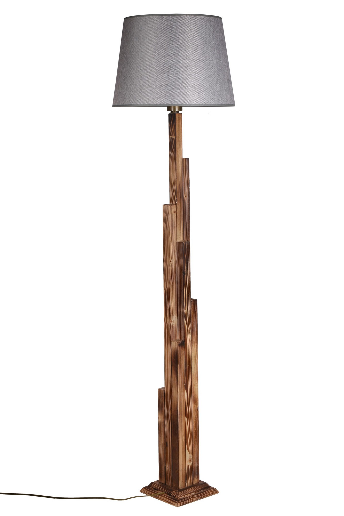 ASIR Stojací lampa LAMBADER hnědá šedá - Obrázek 2