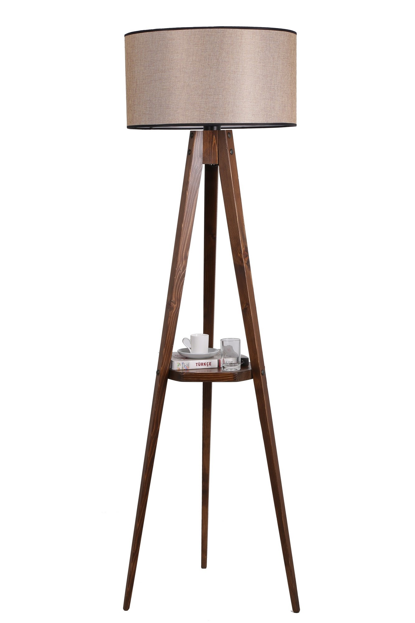 ASIR Stojací lampa LAMBADER ořech - Obrázek 2