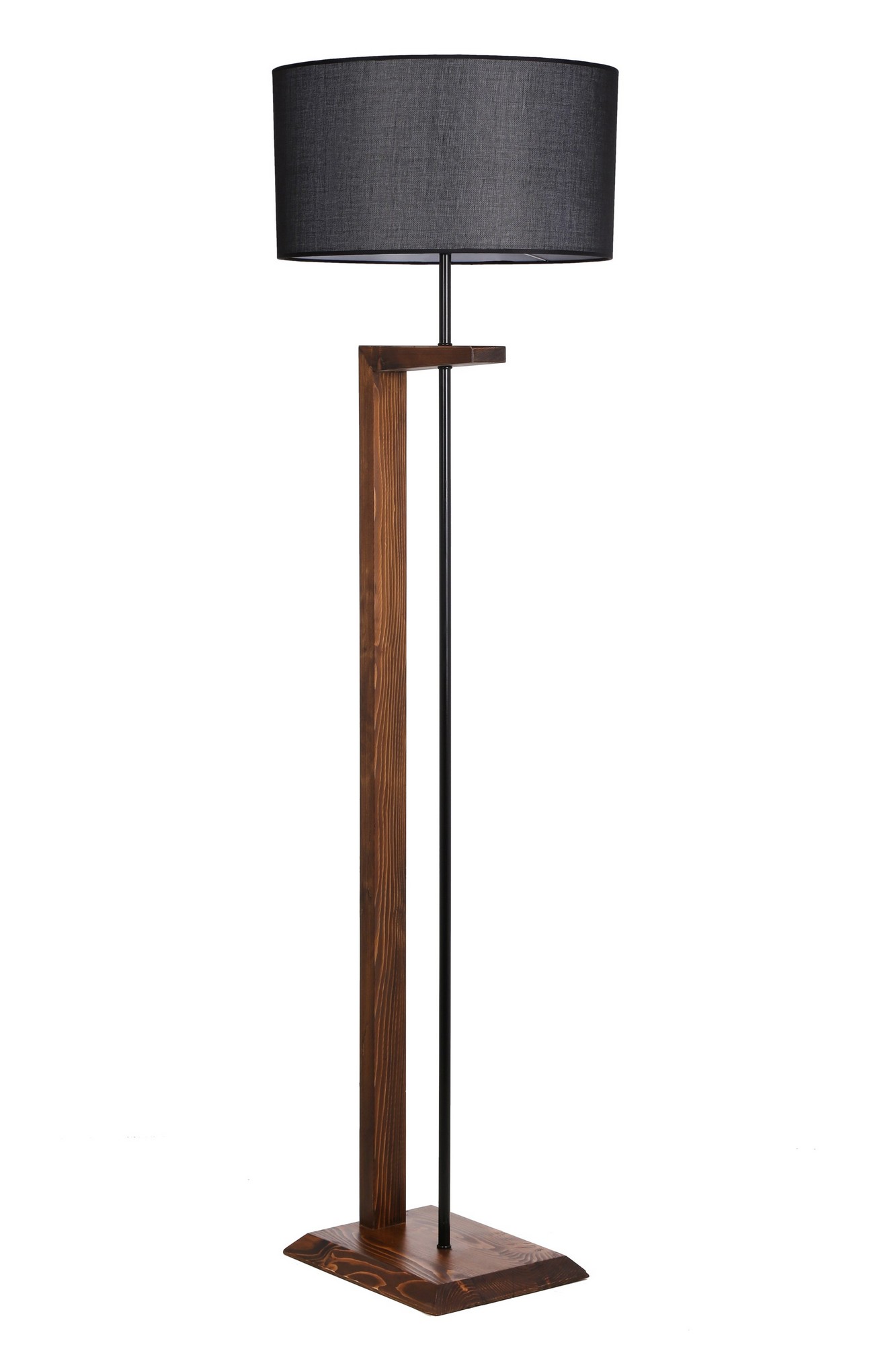 ASIR Stojací lampa MENEKSE černá ořech - Obrázek 2
