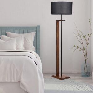 ASIR Stojací lampa MENEKSE černá ořech