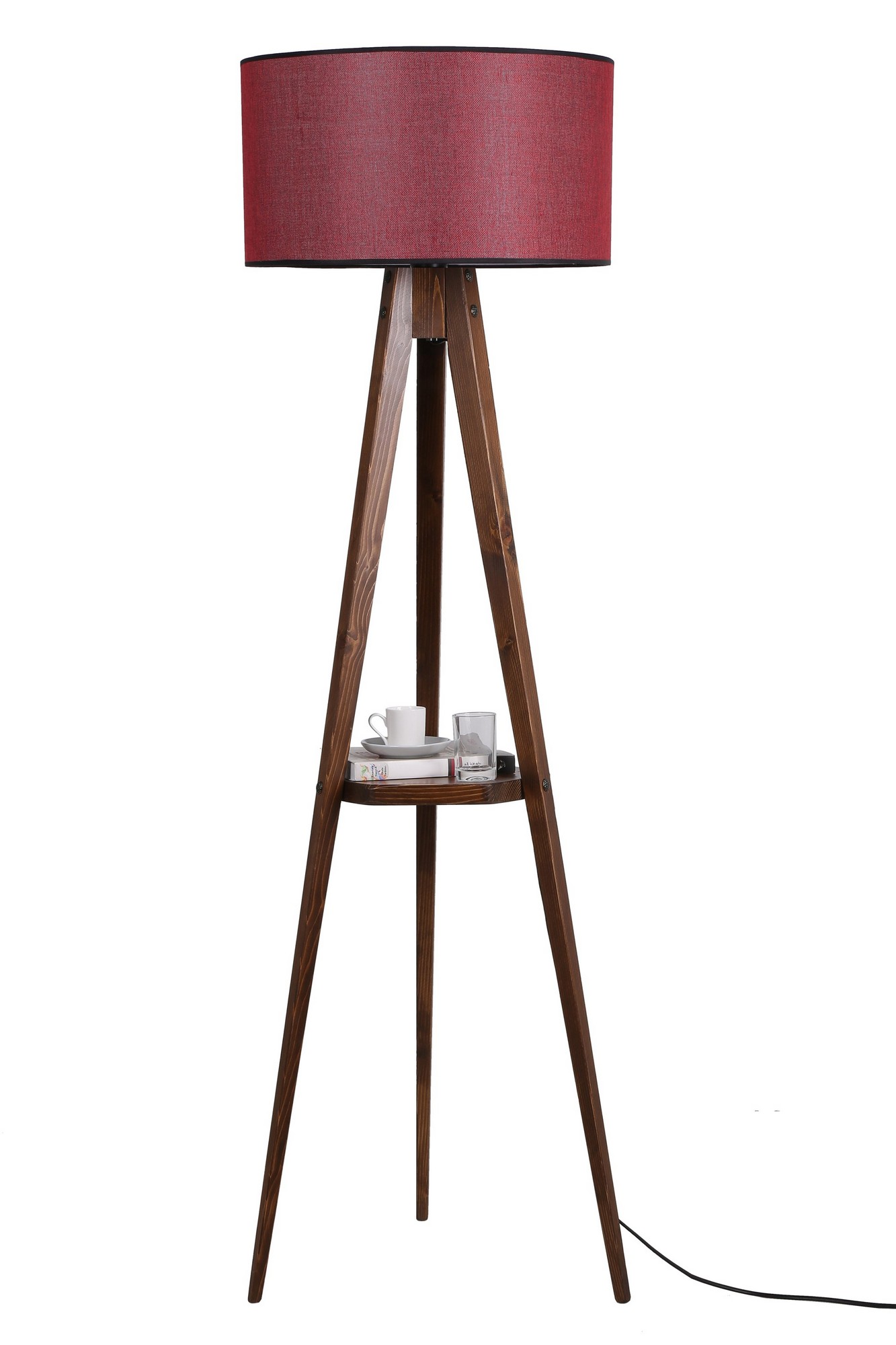 ASIR Stojací lampa SEBALI ořech červená - Obrázek 2