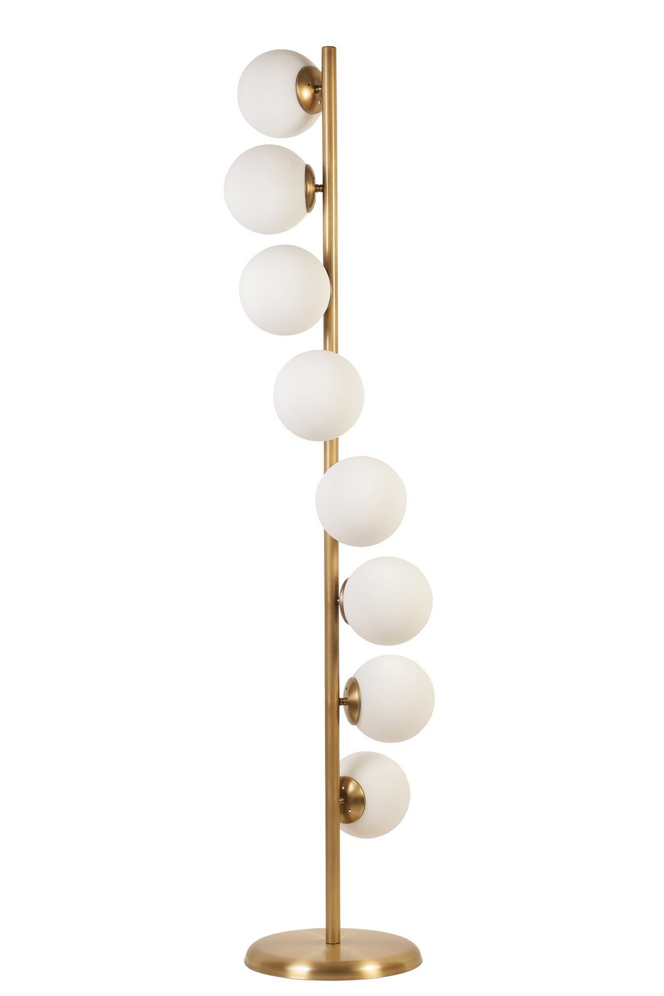 ASIR Stojací lampa SIMAY kovová zlatá a bílá - Obrázek 2