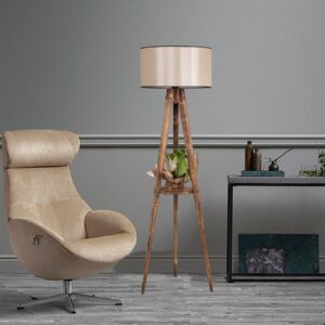 ASIR Stojací lampa YANIK hnědá