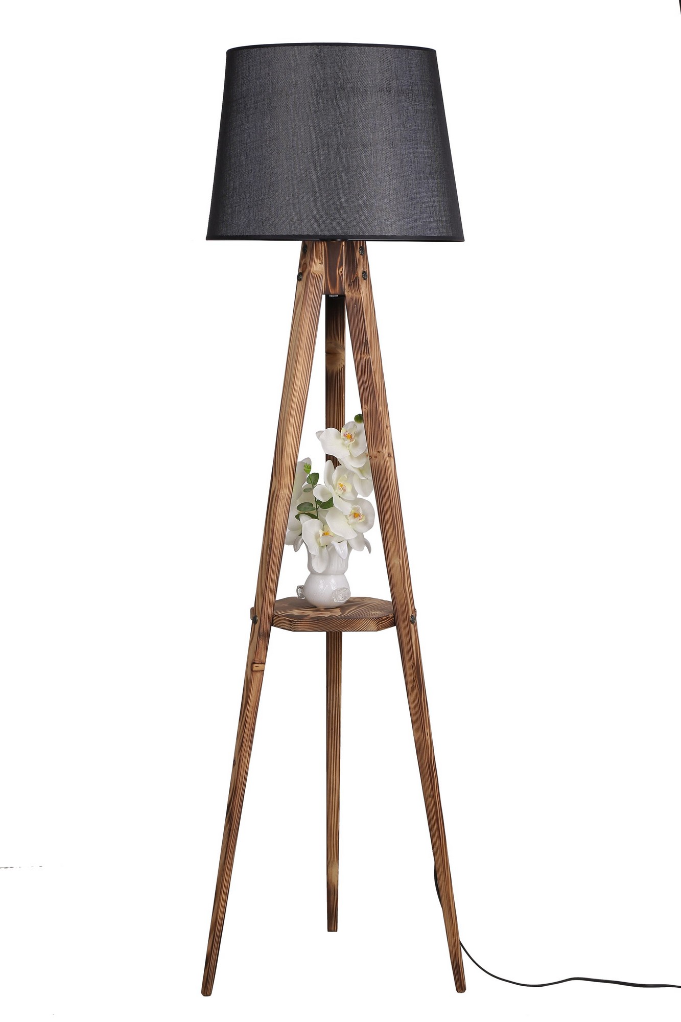 ASIR Stojací lampa YANIK hnědá černá - Obrázek 2