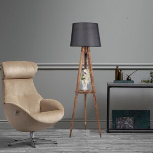ASIR Stojací lampa YANIK hnědá černá