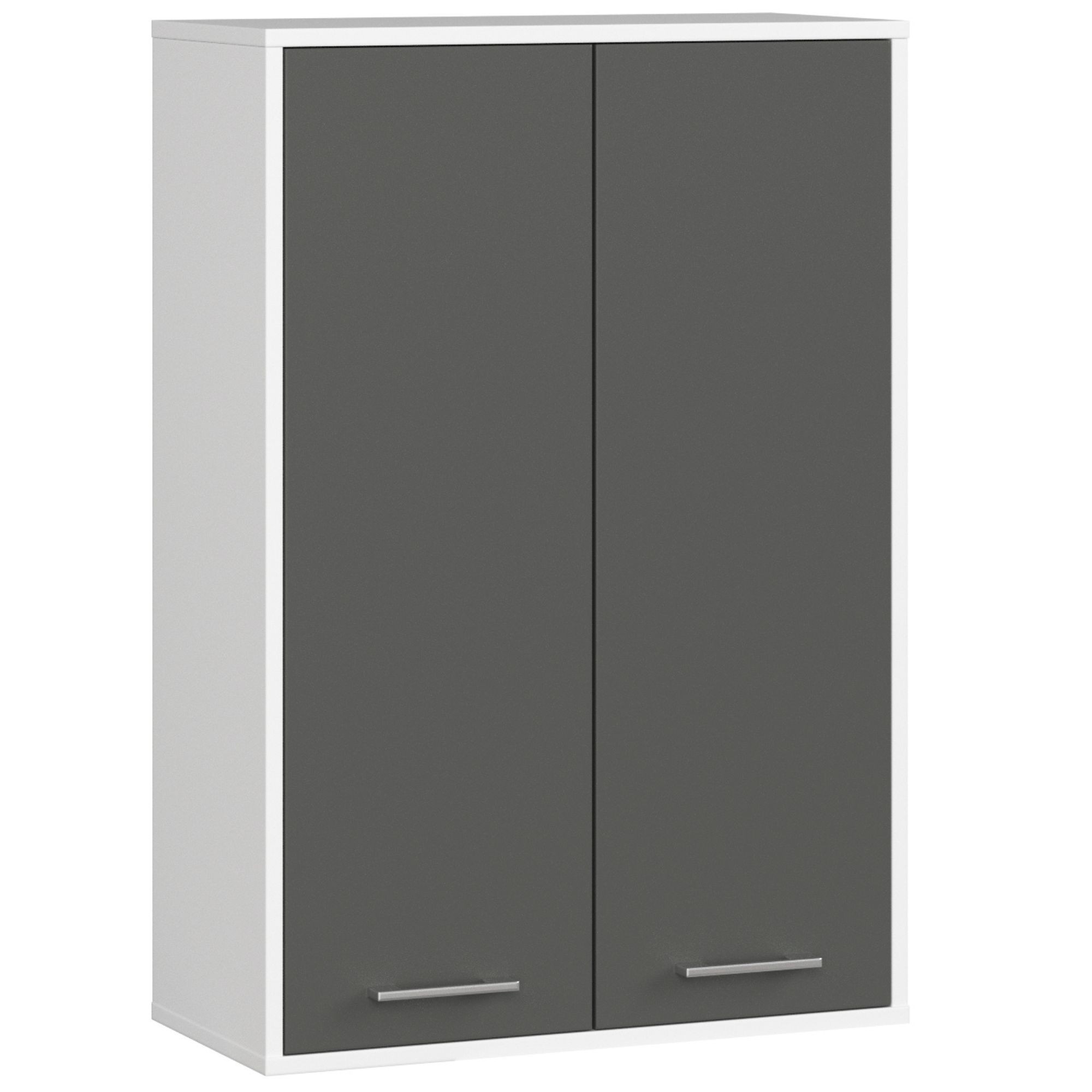 Ak furniture Závěsná koupelnová skříňka Fin W64 64 cm bílá/grafit