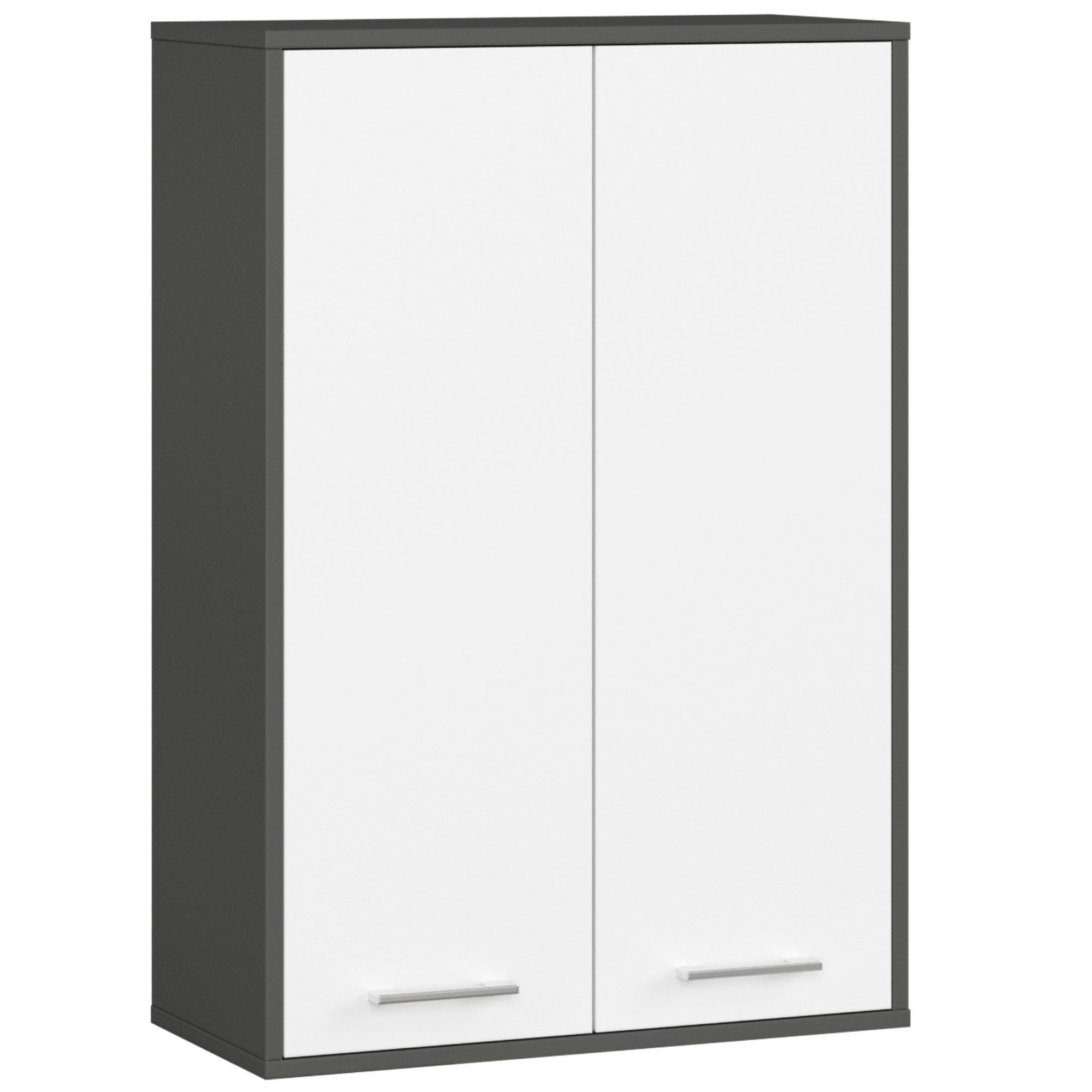 Ak furniture Závěsná koupelnová skříňka Fin W64 64 cm grafit/bílá