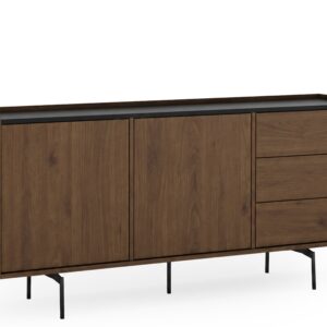 Bogart Elegantní komoda Zaner 170 cm s zásuvkami - ořech elegant / černá