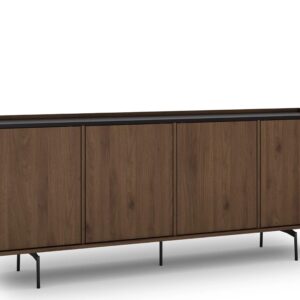 Bogart Elegantní komoda Zaner 200 cm čtyřdveřová - ořech elegantní / černá