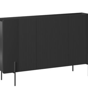 Bogart Komoda Mulmi 150 cm třídveřová - černý mat / černé nohy