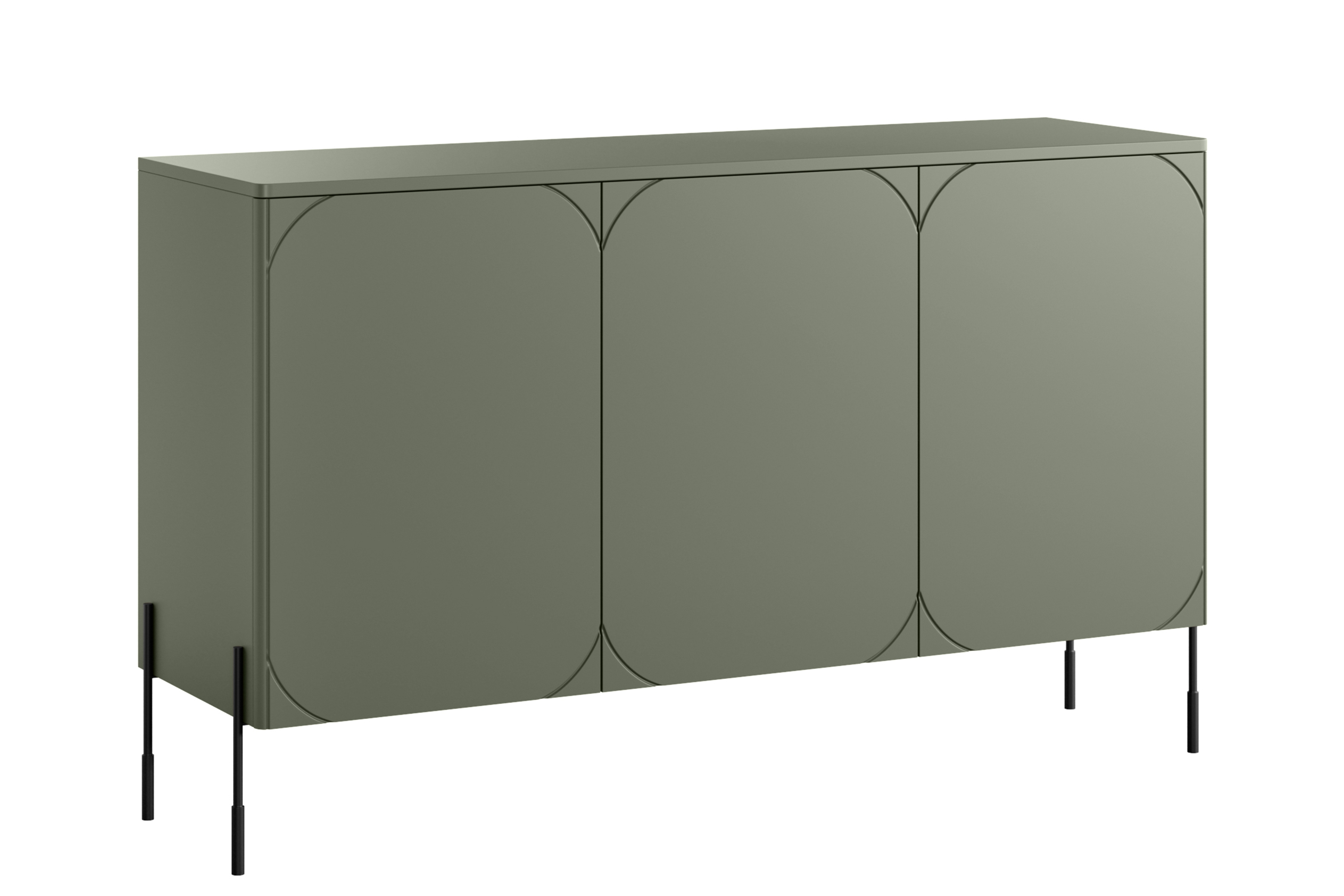 Bogart Komoda Sonita 150 cm se čtyřmi skrytými zásuvkami - olivová