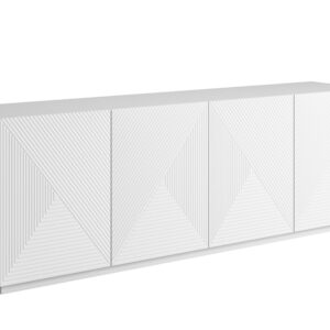 Bogart Moderní komoda Usha 200 cm čtyřdveřová - bílý mat
