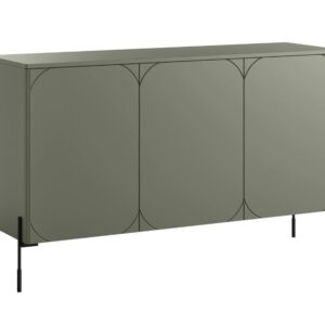 Bogart Třídveřová komoda Sonita na kovových nohách 150 cm - olivová