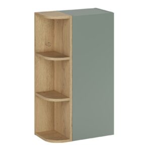 Comad Závěsná koupelnová skříňka Aster 45 cm zelená/dub cremona