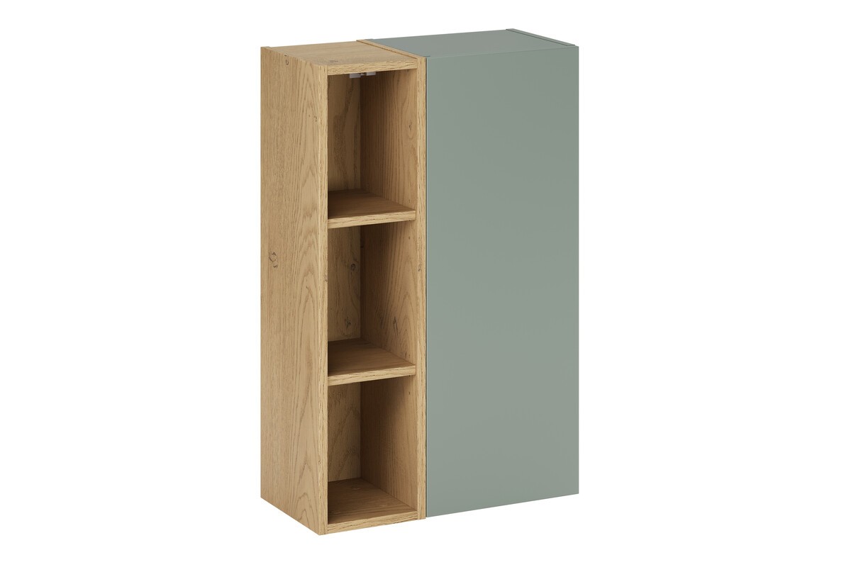 Comad Závěsná koupelnová skříňka Aster 50 cm zelená/dub cremona