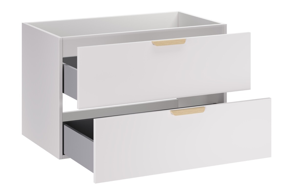 Comad Závěsná skříňka Aster Nature Anna s deskou a umyvadlem 80 cm bílá/dub cremona - Obrázek 2