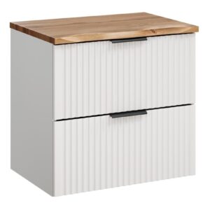 Comad Závěsná skříňka Casad Nature s deskou 60 cm bílá/dub wotan