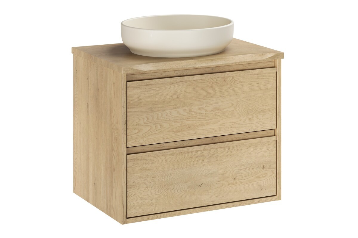 Comad Závěsná skříňka Viola River s deskou a umyvadlem 60 cm dub cremona/ivory