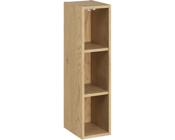 Comad Závěsná vysoká koupelnová skříňka Aster II 160 cm bílá/dub cremona - Obrázek 2