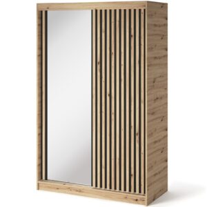 Eltap Šatní skříň Emerio se zrcadlem 120 cm dub Artisan