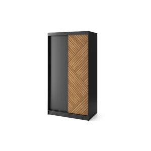 Eltap Šatní skříň Marrphy 120 cm dub Caramel/černá