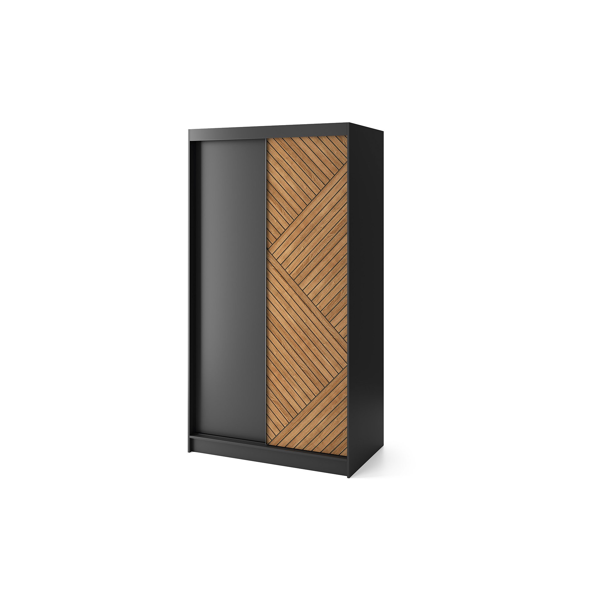 Eltap Šatní skříň Marrphy 120 cm dub Caramel/černá