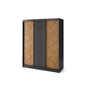 Eltap Šatní skříň Marrphy 180 cm dub Caramel/černá